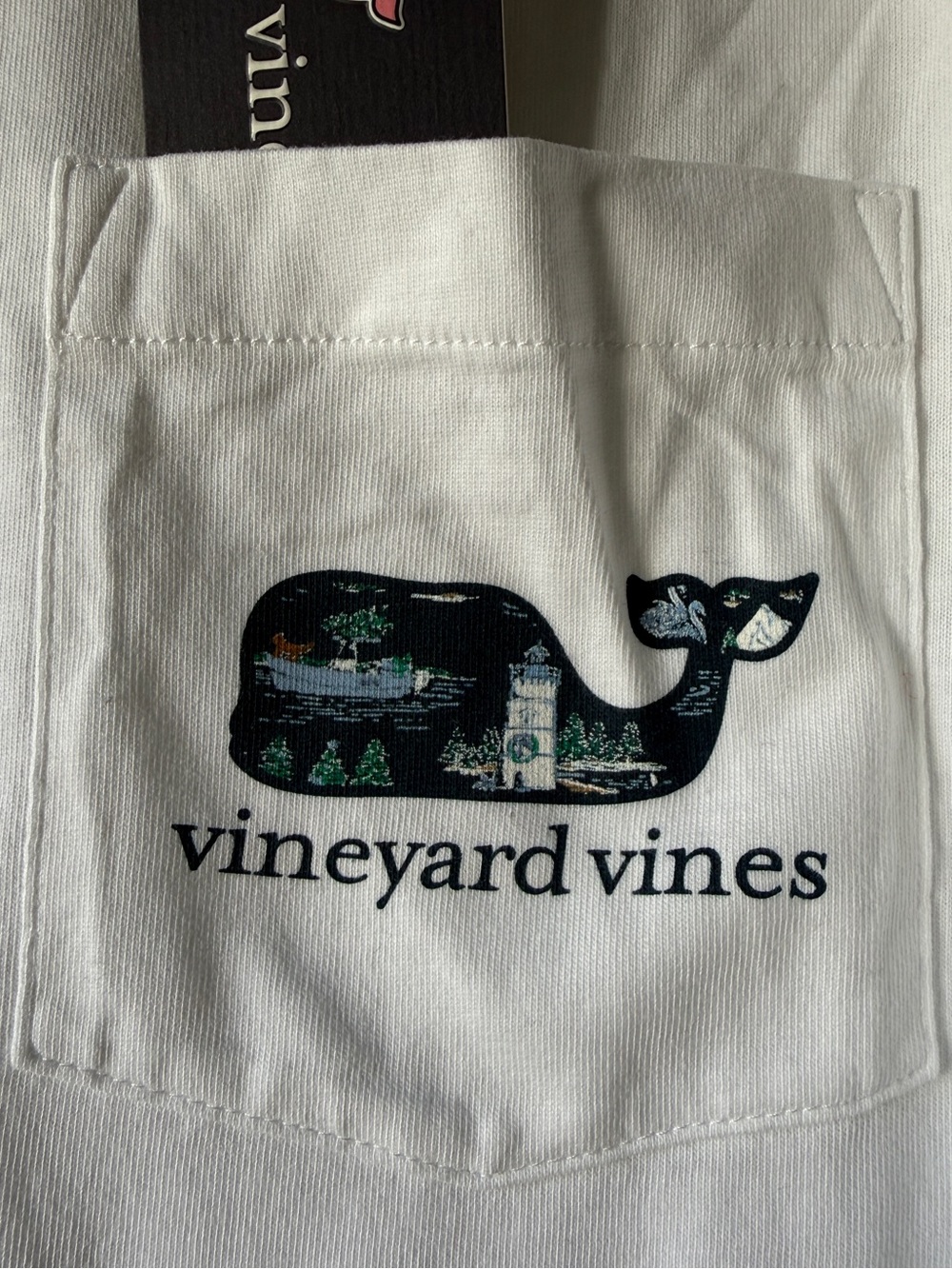 Vineyard Vines White Pocket Long Sleeve 100% Cotton Shirt